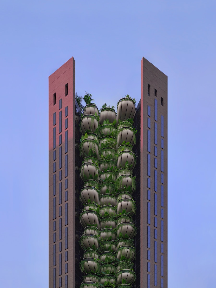 Photo "Skyscrapers with vertical farms"
